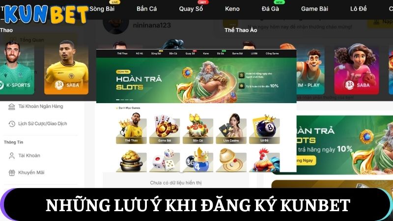 Những lưu ý khi đăng ký Kunbet
